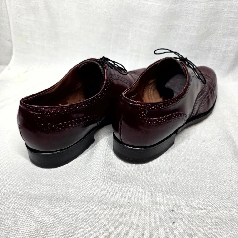 Bostonian Men's Merlot Leather Wingtip Lace-Up Oxfords